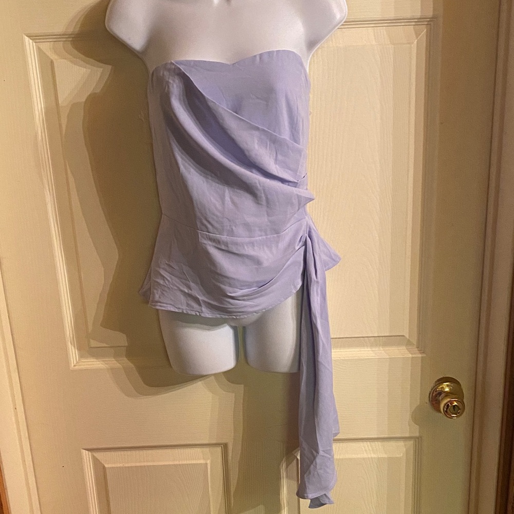Entro Light blue Strapless Top